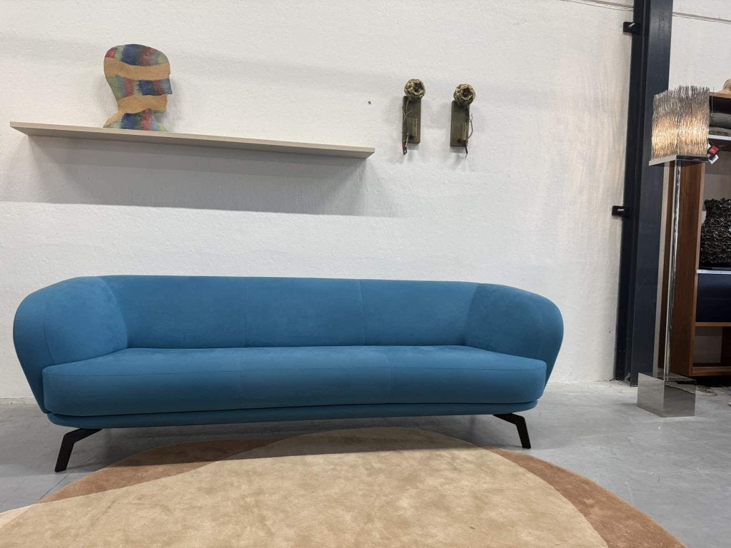 Nieuw Leolux Flint bank 3,5 zits Chaise longue blauw 243, Huis en Inrichting, Leolux, Info@leolux.nl, 75 tot 100 cm, Ophalen of Verzenden