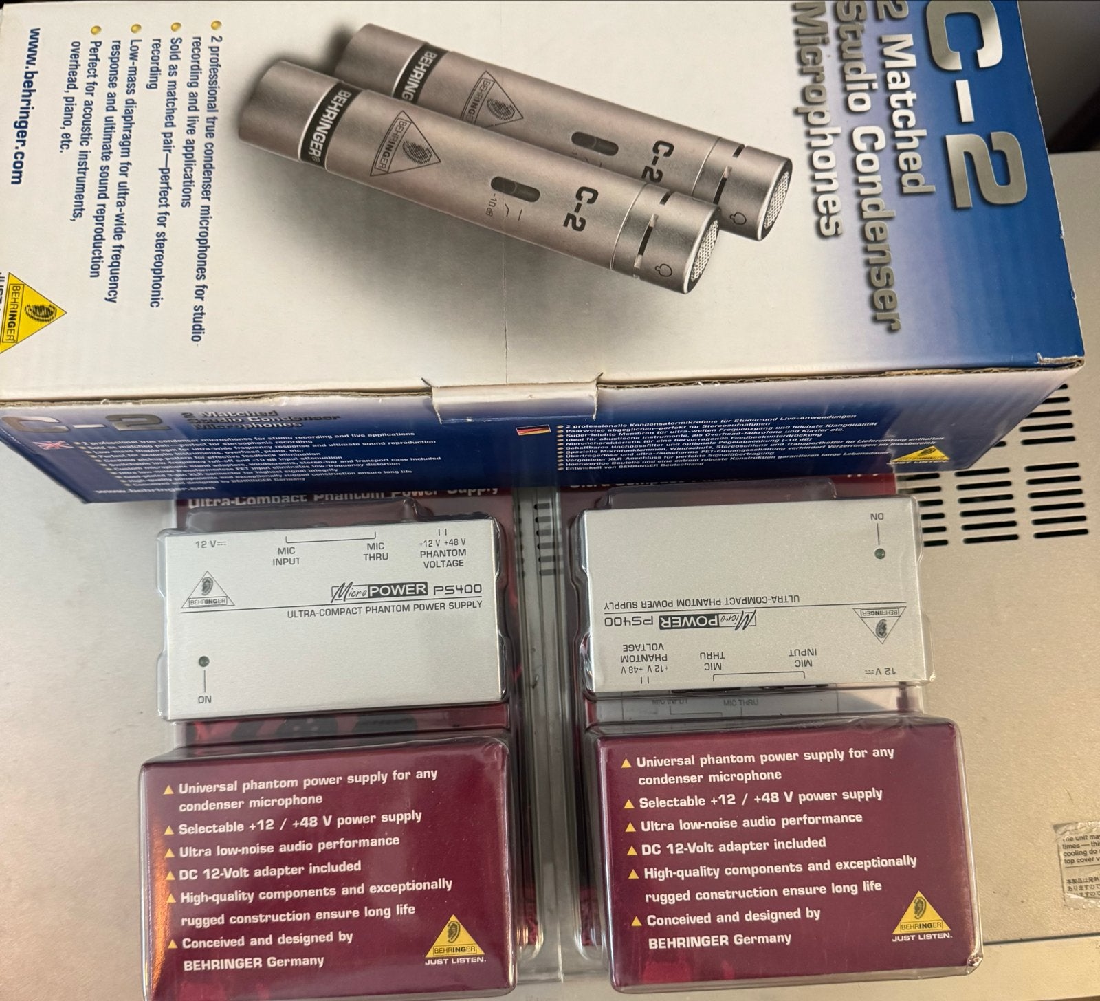 Behringer C-2 Matched Studio Condensator Microfoons, ., Ophalen of Verzenden, Zo goed als nieuw, .