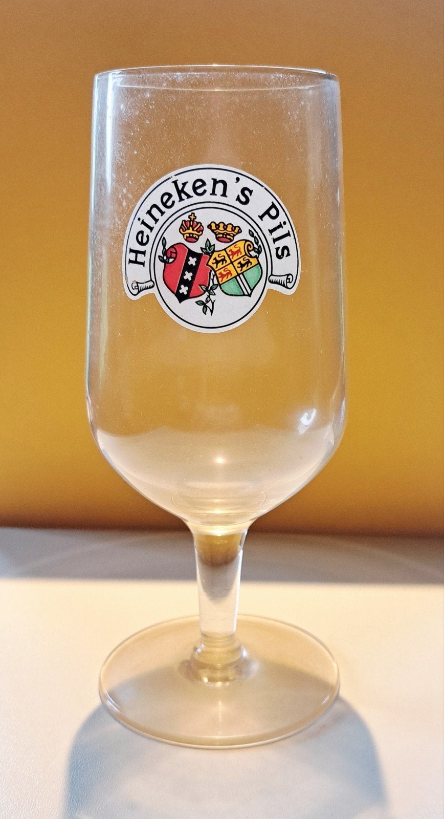 Heineken's pils glas België, Ophalen of Verzenden, Zo goed als nieuw, Glas of Glazen, Heineken