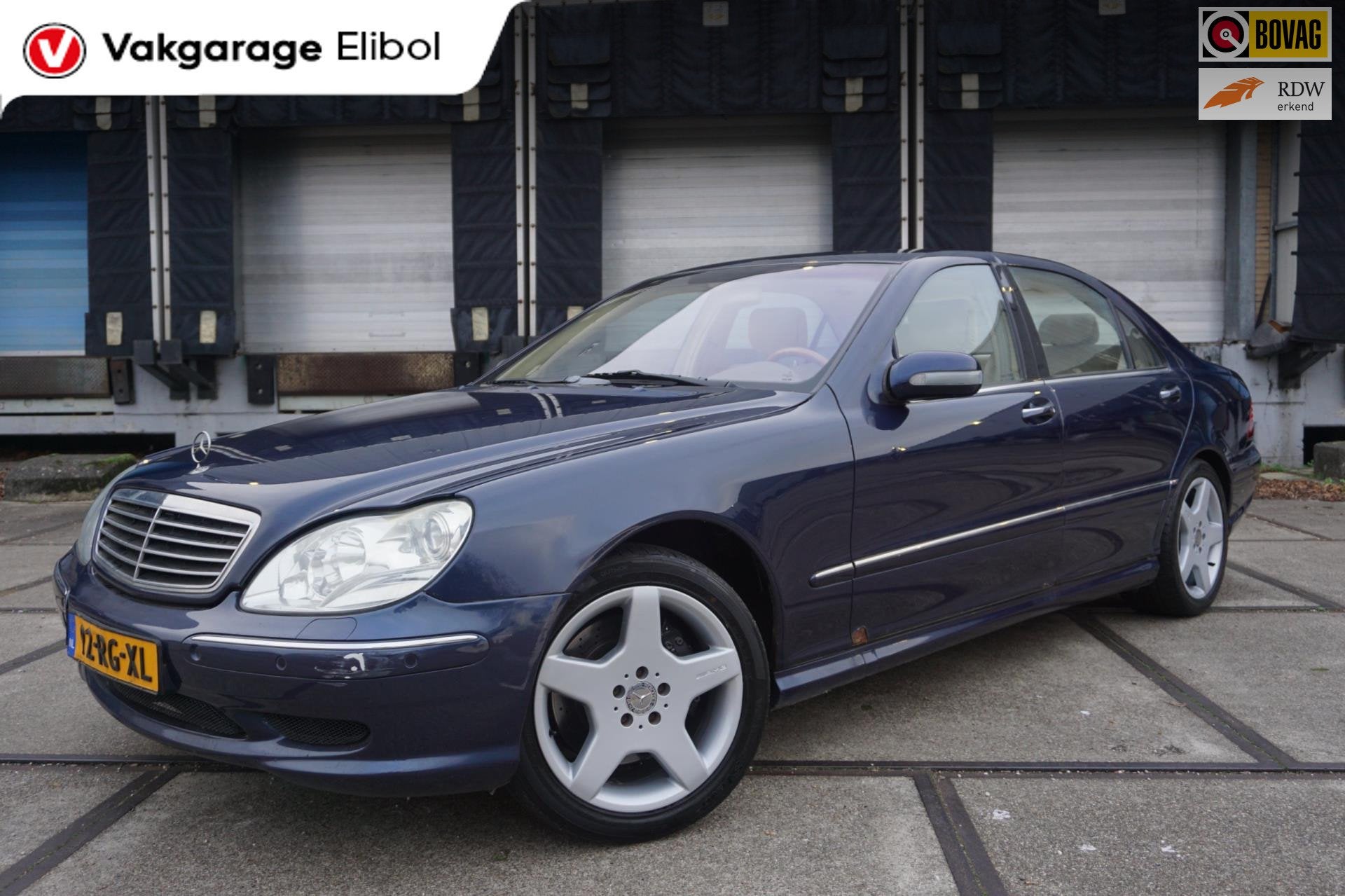Mercedes-Benz S-klasse S 55 AMG Lang, Auto's, Automaat, Achterwielaandrijving, Gebruikt, Blauw