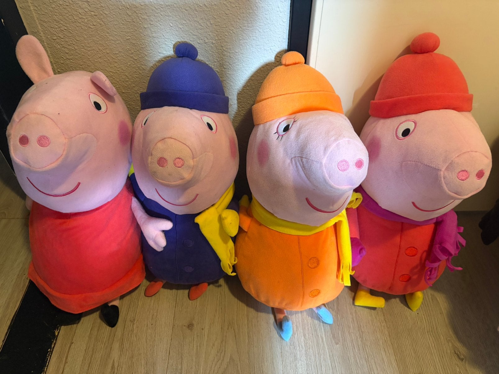 Set van 4 grote Peppa Pig knuffels, Ophalen of Verzenden, Zo goed als nieuw, Overige typen