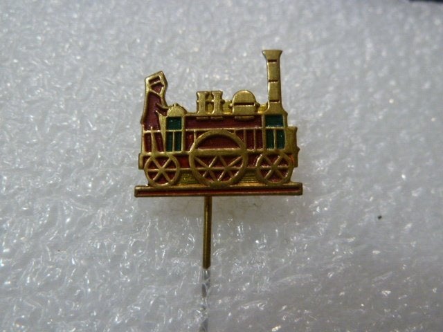 Vintage locomotief speldje - Trein pin, Ophalen of Verzenden, Gebruikt, Transport, Speldje of Pin