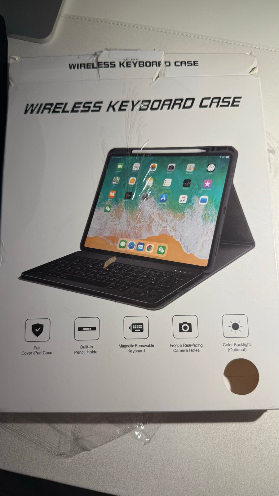 iPad toetsenbordhoes met Apple Pencil houder (7e/8e/9e gen), Ophalen of Verzenden, Nieuw, Overige modellen