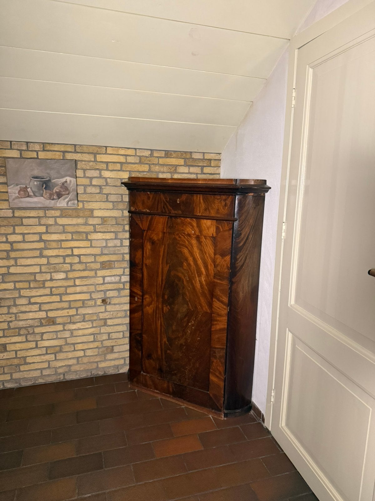 Mahonie hoekkastje, Antiek en Kunst, Ophalen