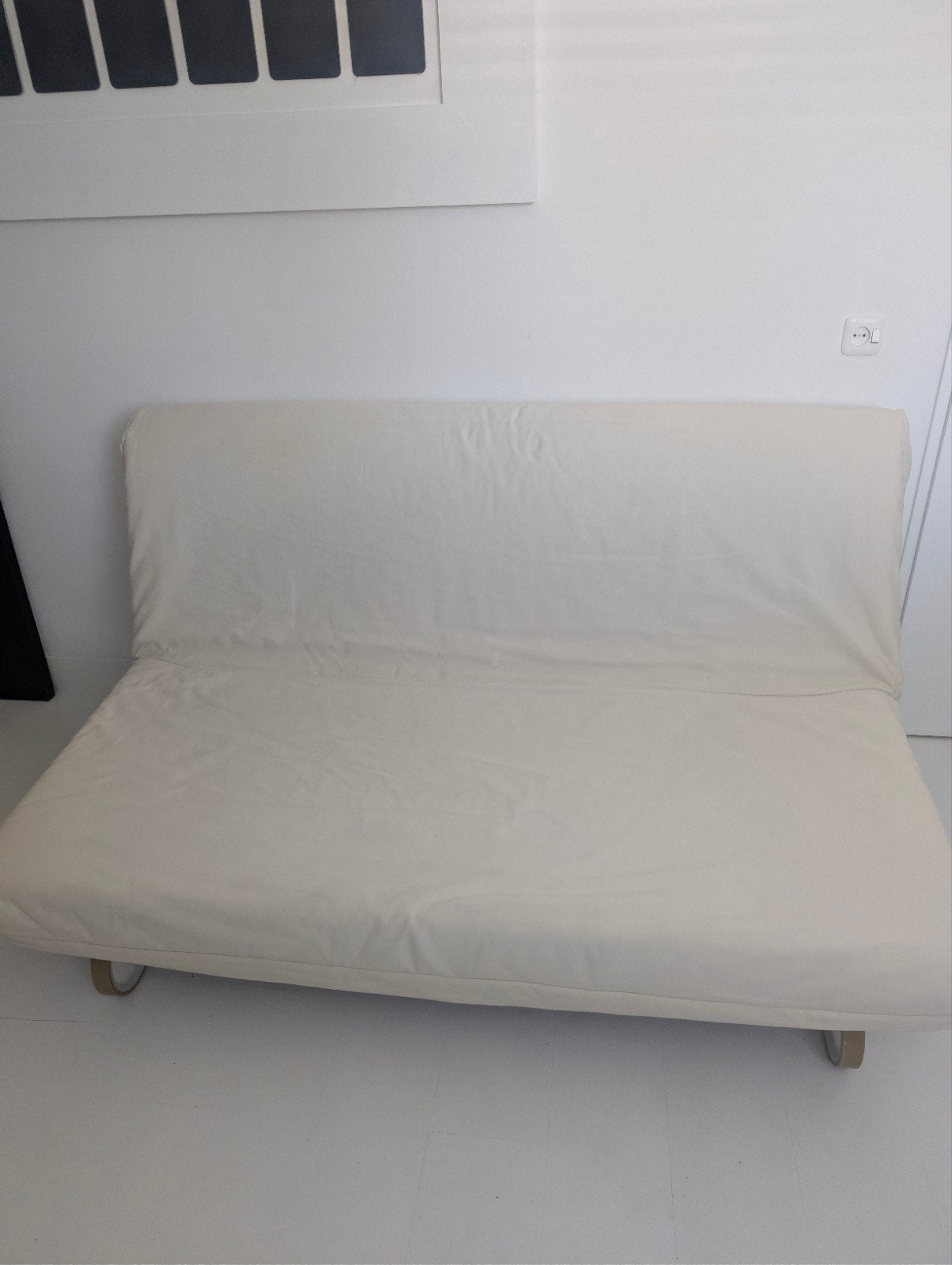 IKEA PS  slaapbank 160 cm breed, Ophalen, Wit, Tweepersoons, 200 cm
