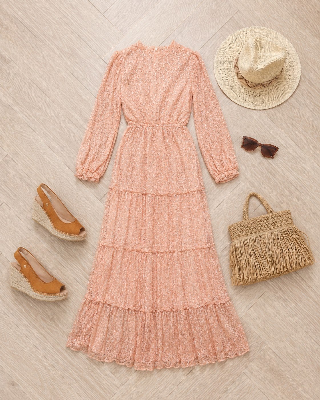 Fifth House Roze Boho Maxi Jurk Maat 36, Verzenden, Zo goed als nieuw, Fifth House, Roze