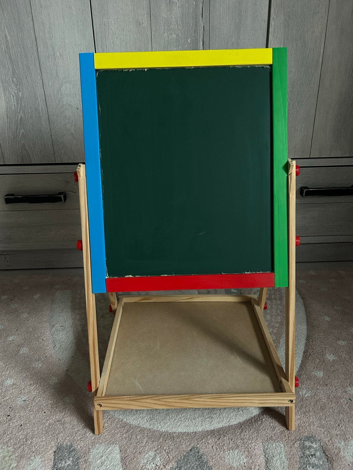 Dubbelzijdig magnetisch krijt- en whiteboard., Diversen, Schoolborden, Ophalen, Zo goed als nieuw, Whiteboard