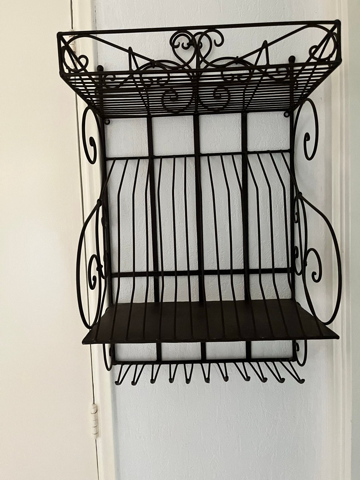 Brocante Keukenrek, Eiermandje & Kookboekhouder, Ophalen, Gebruikt, Bordenrek, Zwart