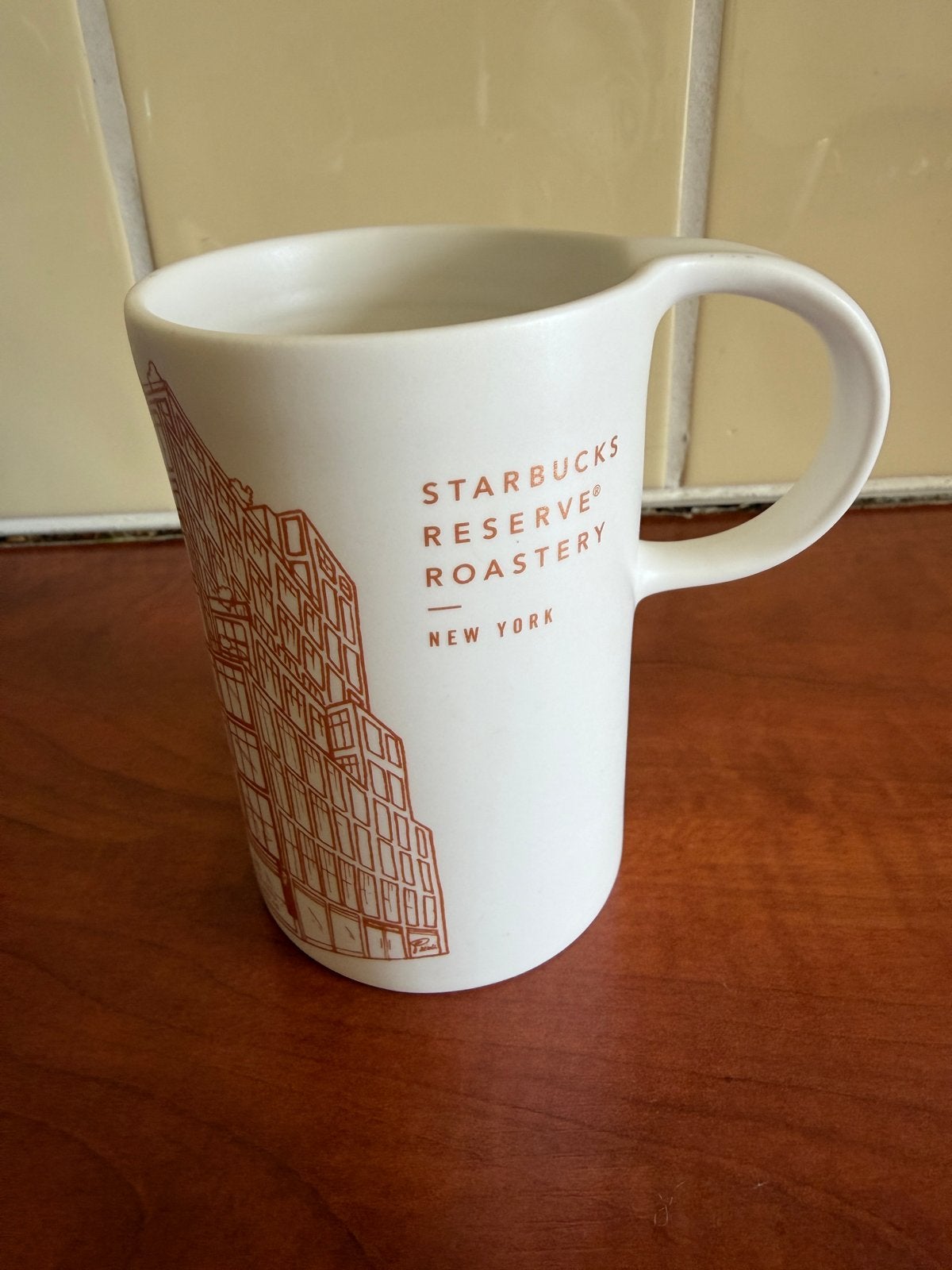 Starbucks Reserve Roastery New York mok, Verzenden, Zo goed als nieuw, Wit, Steen/keramiek