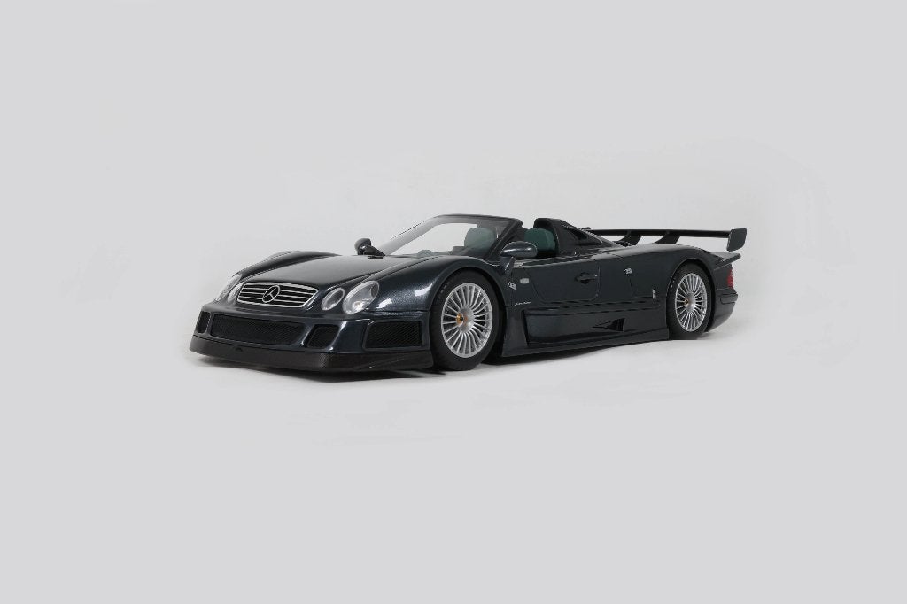 Mercedes-Benz CLK GTR Roadster 1999 in donkergrijs met. 1:18, Overige merken, Auto, Nieuw, Ophalen of Verzenden