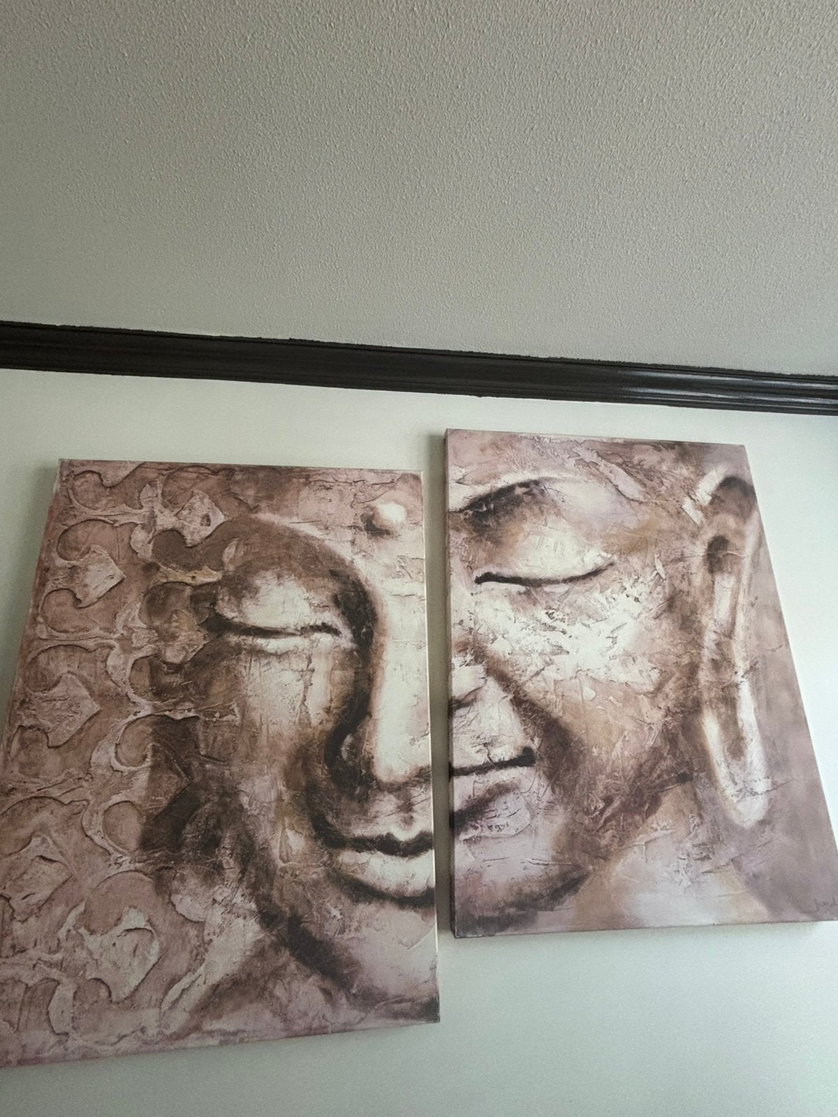 Large Buddha Canvas Paintings – Set of 2, Ophalen of Verzenden