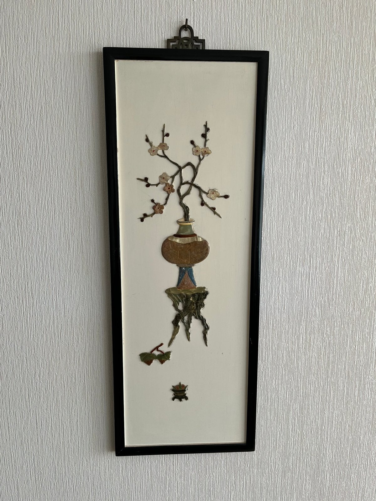 Vintage Chinees 3D Speksteen Wandpaneel, Ophalen
