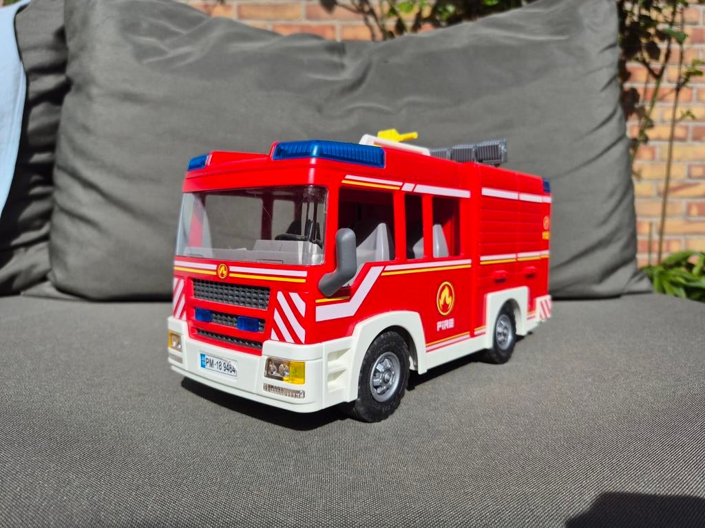 Playmobil Brandweer Auto - Complete Set, Ophalen of Verzenden, Zo goed als nieuw, Complete set