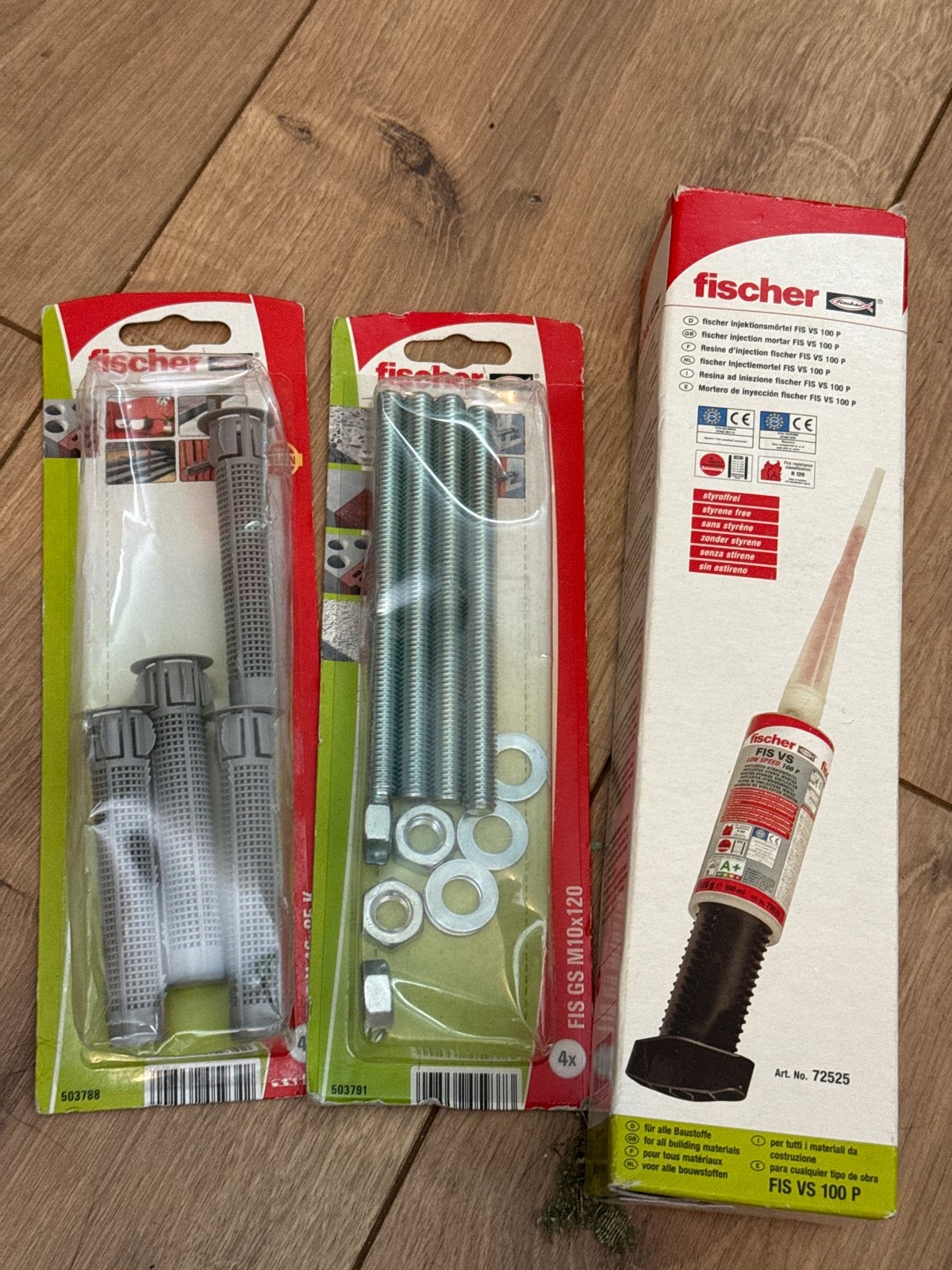 Fischer Injectiemortel FIS VS 100 P met toebehoren, Ophalen of Verzenden, Nieuw, 100 tot 250 mm, Overige typen