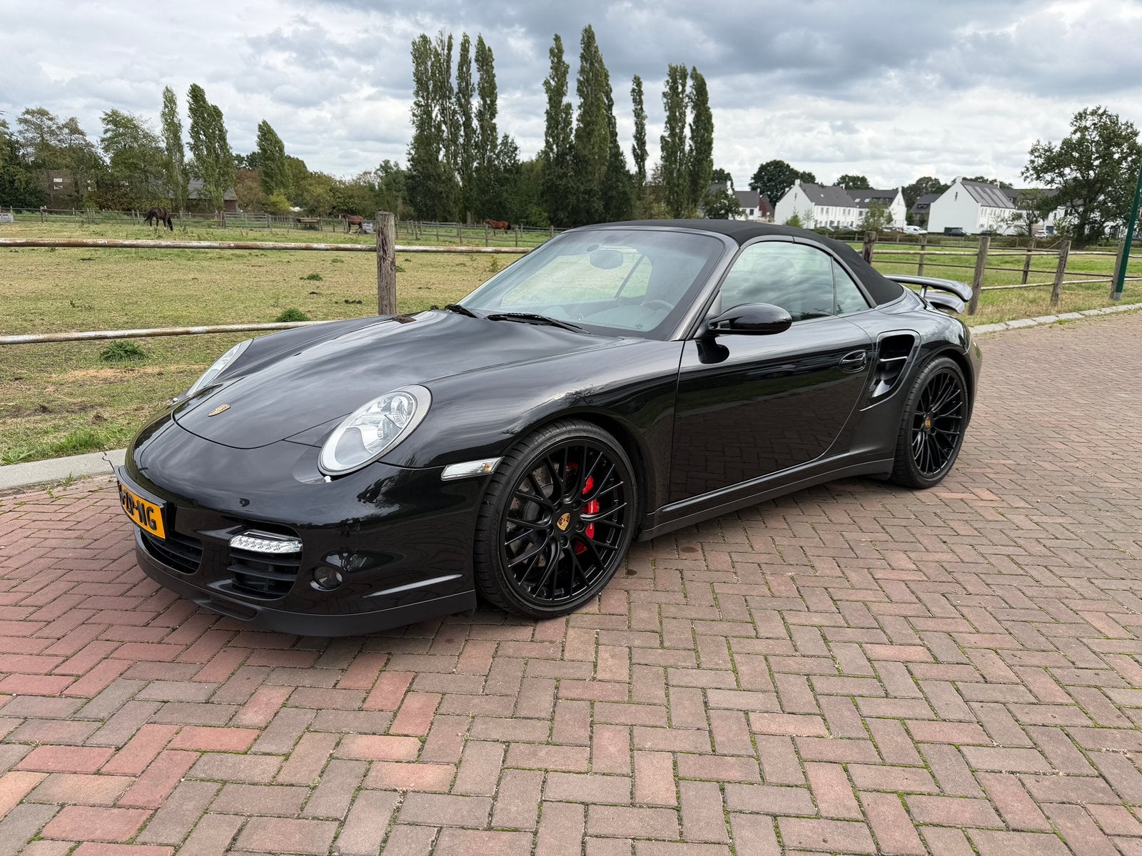 Porsche 911 3.6 Turbo Cabriolet AUT 2008 Zwart, Automaat, Cabriolet, 4 stoelen, Zwart