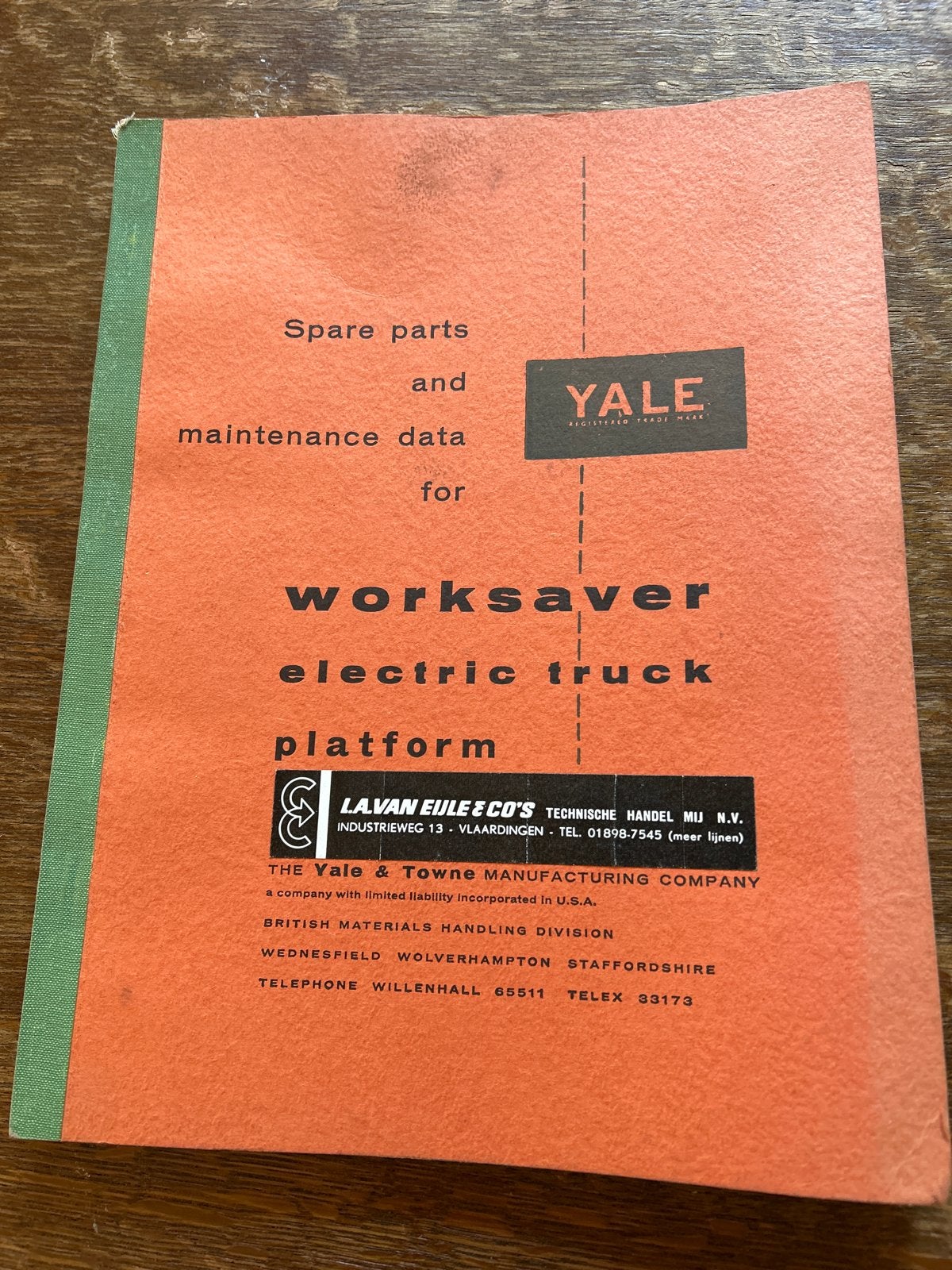 Yale Worksaver Electric Truck Platform Onderdelenboek, Ophalen of Verzenden, Gelezen, Catalogus