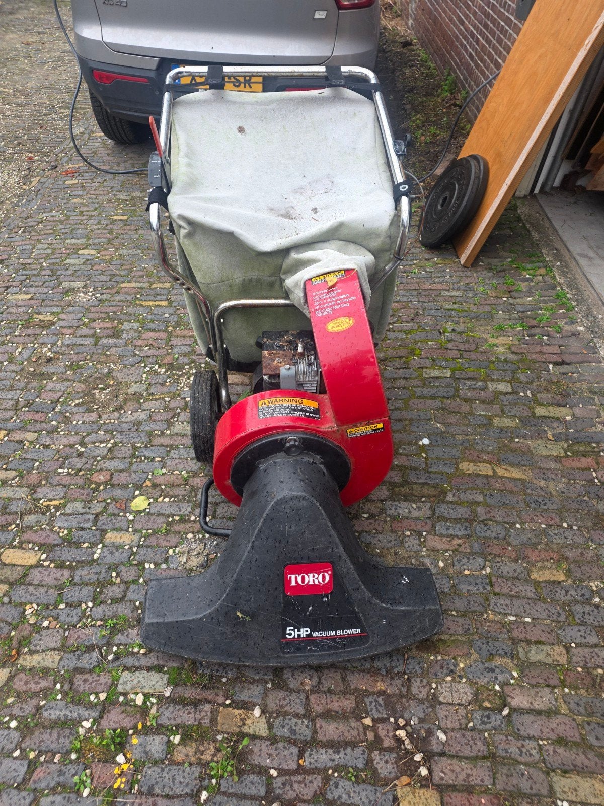 Toro bladzuiger/tuinzuiger 5HP benzine, Ophalen, Benzine, Gebruikt, Met opvangzak