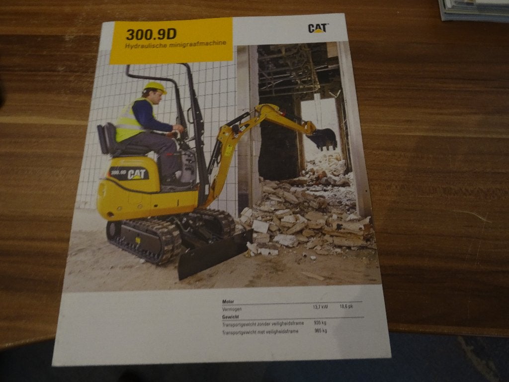 14X Caterpillar folders Minibagger folders, Ophalen of Verzenden, Zo goed als nieuw, Folder