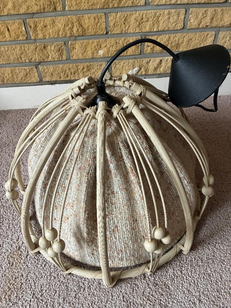 Retro  hanglamp., Ophalen, Gebruikt, Hout