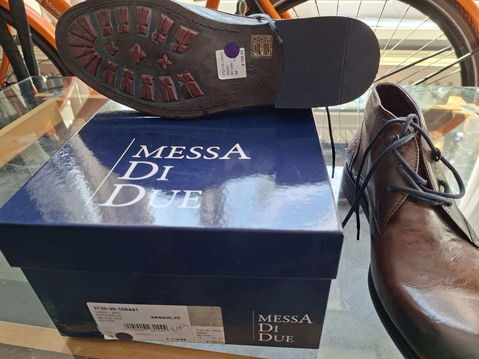 Messa Di Due Herenschoenen Maat 45 Nieuw in Doos, Messa Di Due, Bruin, Nieuw, Ophalen of Verzenden