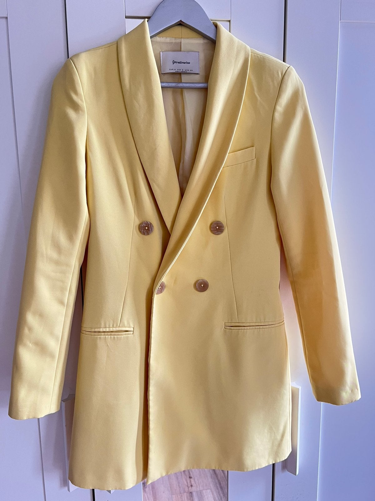 Stradivarius blazer geel maat S, Kleding | Dames, Geel, Ophalen of Verzenden, Zo goed als nieuw, Jasje