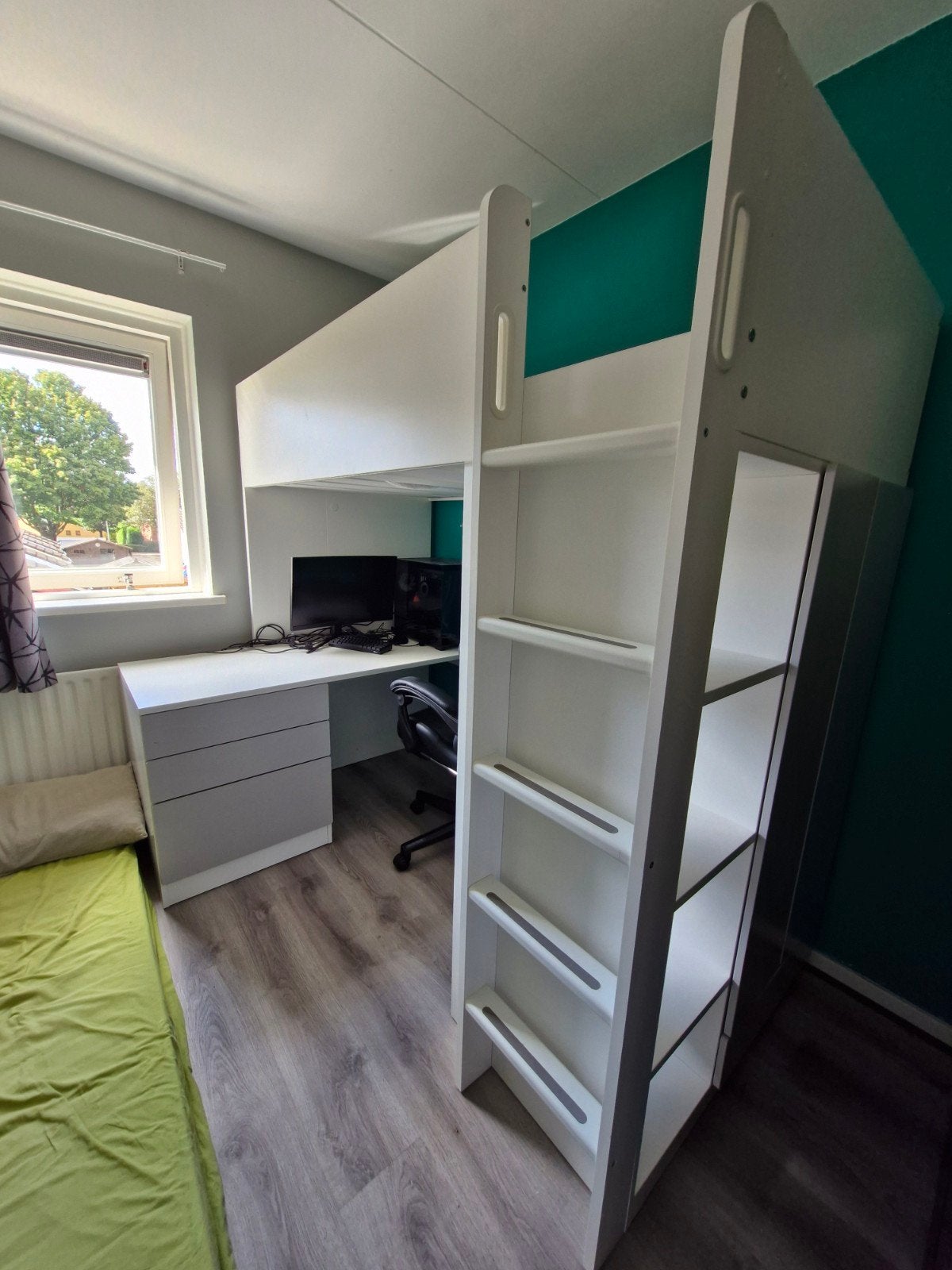 Ikea Småstad hoogslaper (wit/grijs), Ophalen, Gebruikt, Hoogslaper