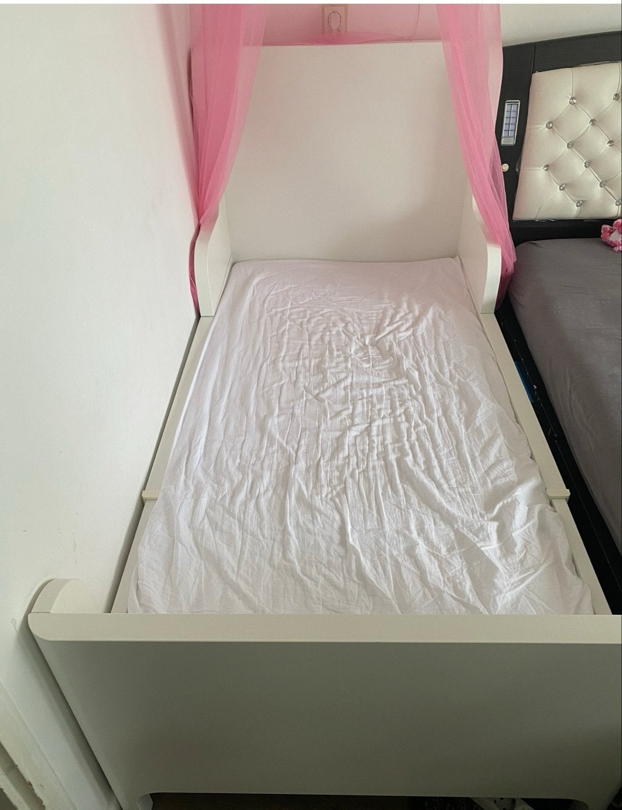 IKEA Sundvik uitschuifbaar kinderbed, 85 tot 100 cm, Gebruikt, Ophalen of Verzenden, Lattenbodem