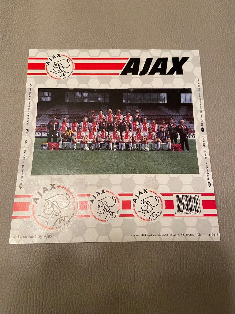 Ajax sticker jaren 90, Ophalen of Verzenden, Zo goed als nieuw, Ajax, Poster, Plaatje of Sticker