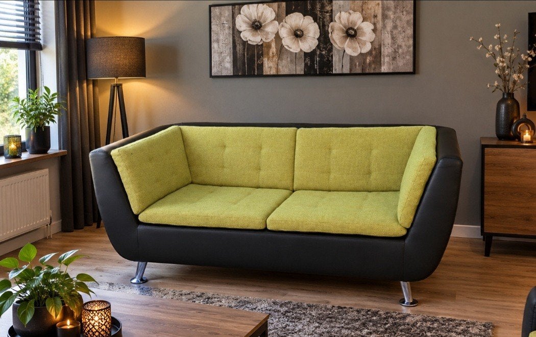 leuke retro 2 zitsbank., Ophalen, Gebruikt, 150 tot 200 cm, Tweepersoons