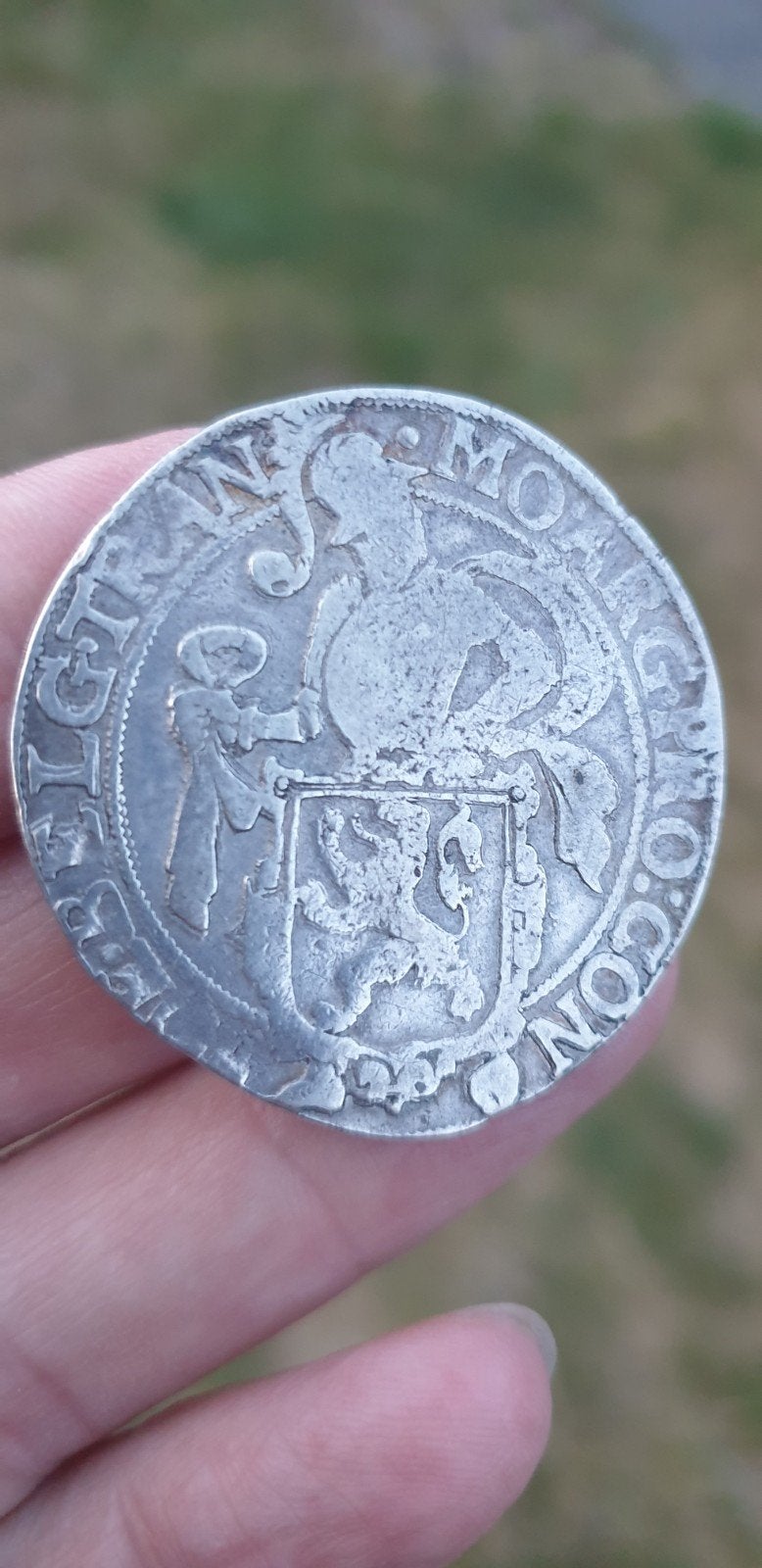 Bodemvondst Mooie Leeuwendaalder van Overijssel 1616 AD. !!!, Postzegels en Munten, Munten | Nederland, Vóór koninkrijk, Zilver