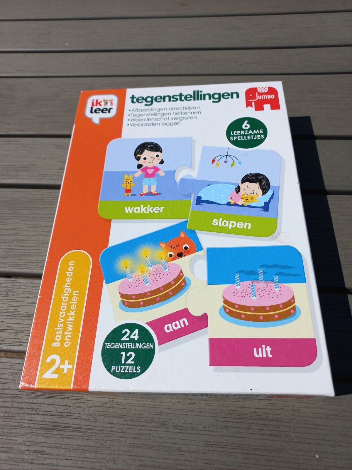 Jumbo Ik leer tegenstellingen - Educatieve puzzels, Ophalen, 10 tot 50 stukjes, Zo goed als nieuw, 2 tot 4 jaar