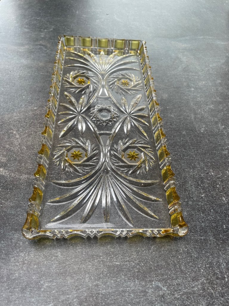 Vintage cake/desserschaal Walther Glass (“Komet” serie), Antiek en Kunst, Ophalen of Verzenden