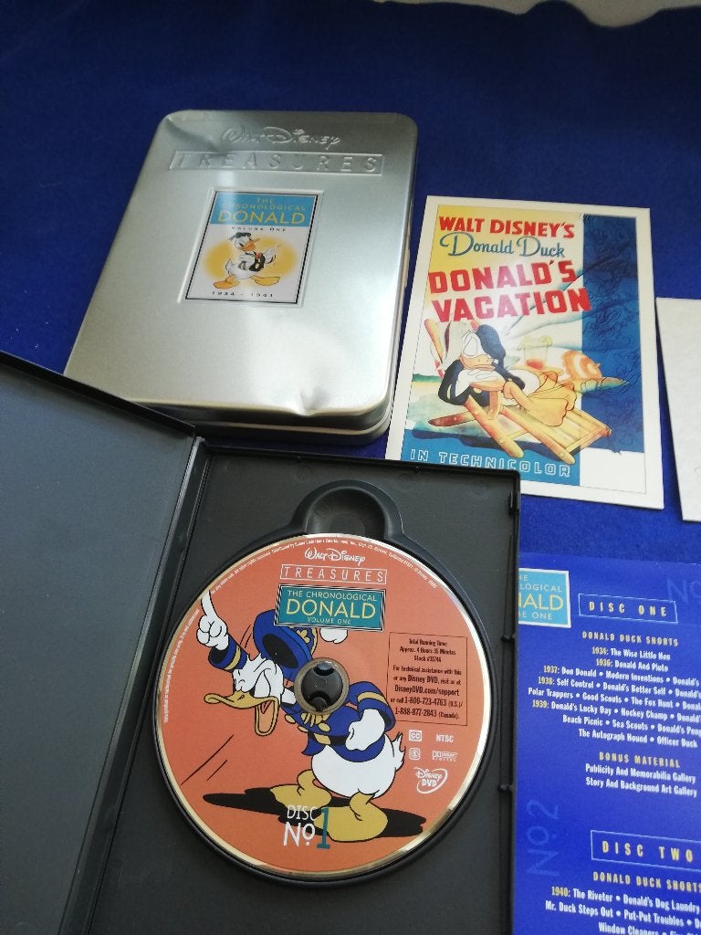 Disney films DVD's in blikken doos 5 stuks, Ophalen, Overige figuren, Overige typen