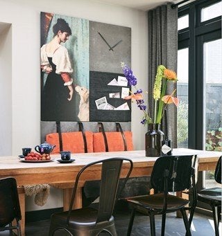 Klok, Dock Four Stylepad, Stone Concrete, nieuw, Ophalen, Wandklok, Grijs, Analoog