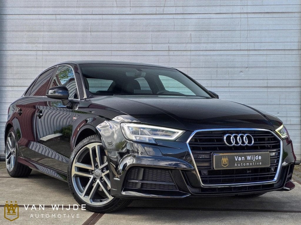 AUDI A3 LIMOUSINE S-LINE|AUTOMAAT|VIRTUAL|STOELVER, Auto's, Audi, 4 cilinders, 150 pk, Leder en Stof, Zwart