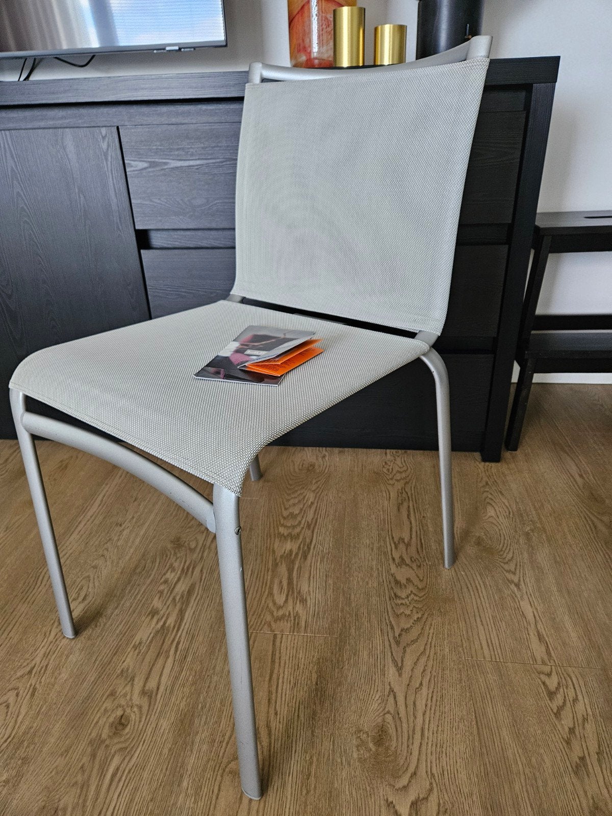Eetkamerstoelen Bontempi, 2 st., Gebruikt, Twee, Ophalen of Verzenden, Grijs