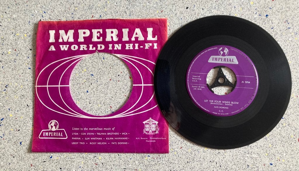 Jukebox Single Let the four winds blow - Fats Domino, Cd's en Dvd's, Vinyl Singles, Verzenden, 7 inch, Zo goed als nieuw, Pop