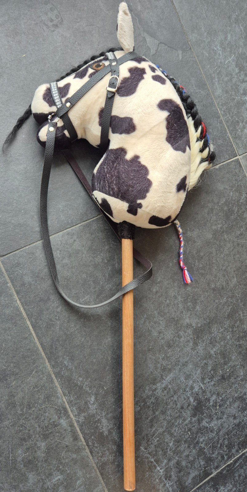 Hobby Horse - Zwart/Wit Gevlekt Stokpaard, Ophalen, Jongen of Meisje