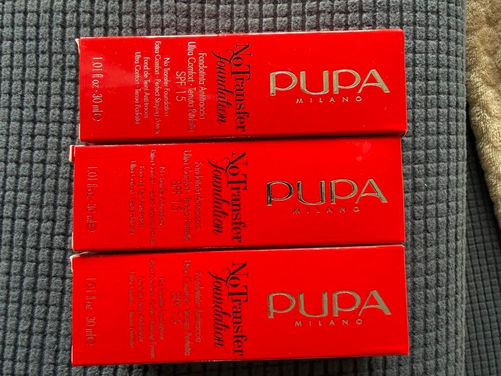 3st orginele pupa no transfer foundation ONGEBRUIKT, Ophalen of Verzenden, Zo goed als nieuw, Beige, Gehele gezicht