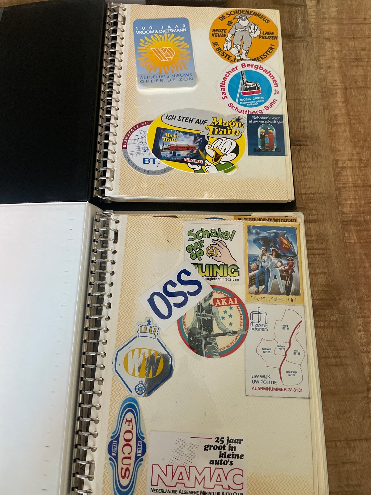 Vintage Stickerboek met diverse stickers, Ophalen of Verzenden, Gebruikt, Overige typen