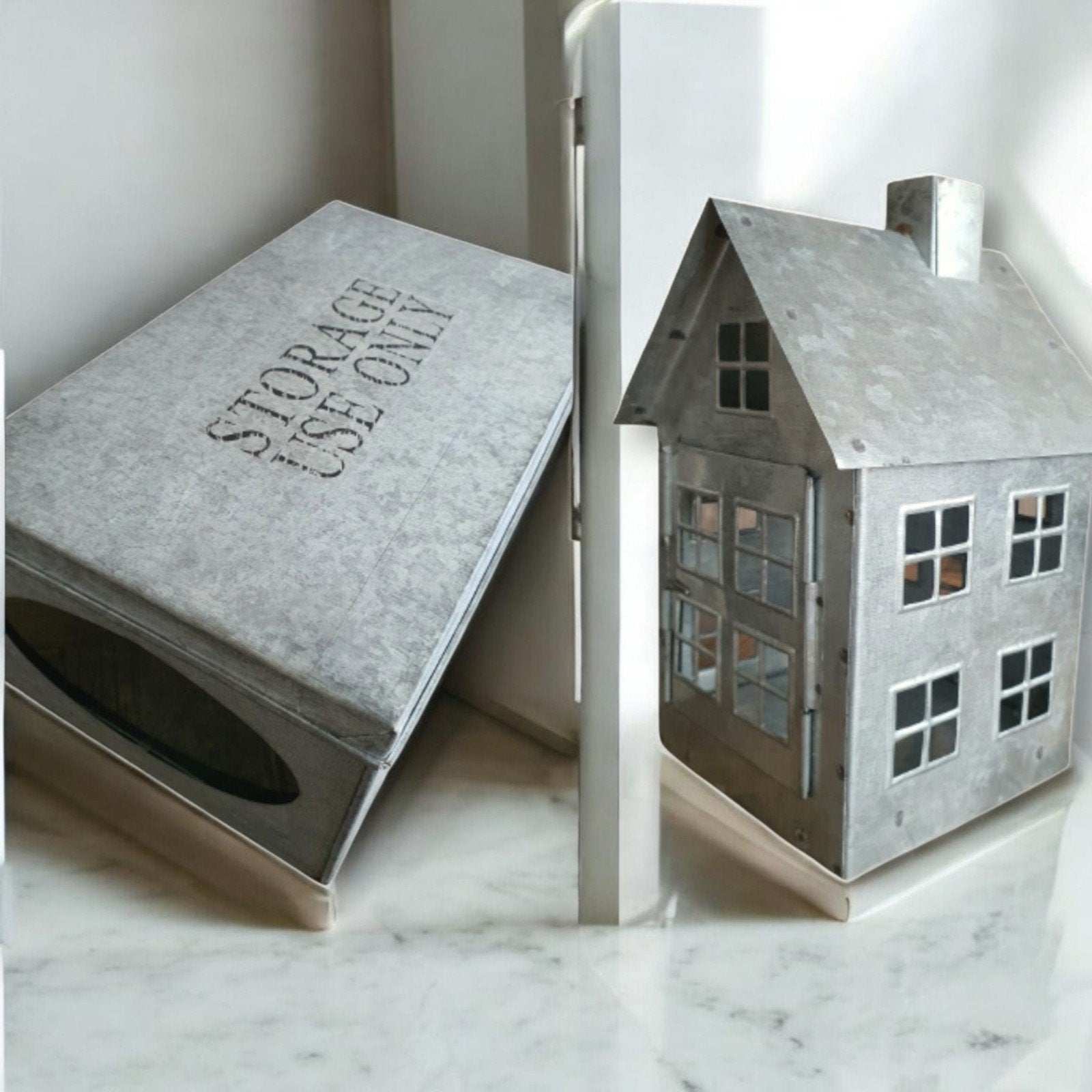 Rivièra maison huis kandelaar & rivièra maison storage kist, Ophalen of Verzenden, Zo goed als nieuw
