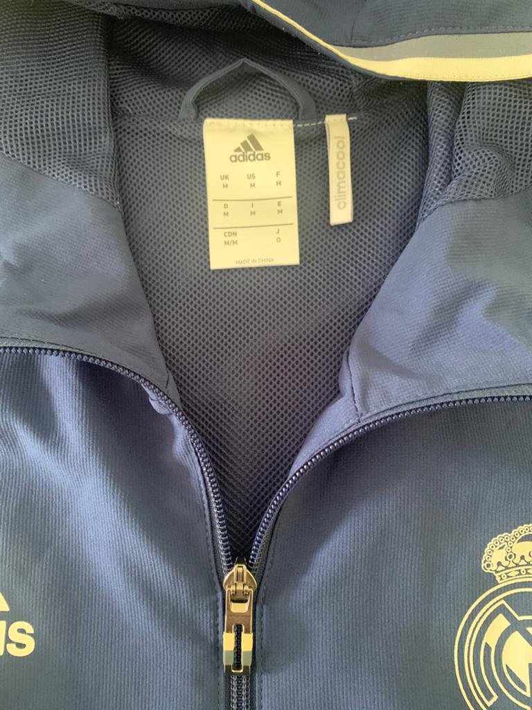 Adidas Real Madrid trainingspak Maat M (heren maat), Ophalen of Verzenden, Zo goed als nieuw, Blauw