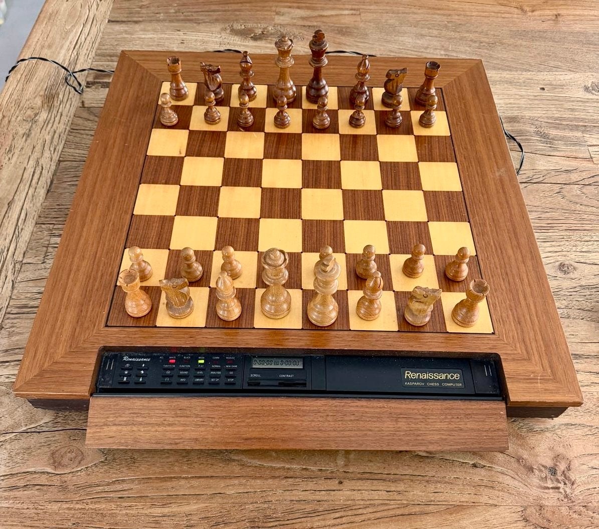 Renaissance Schaakcomputer  - Houten Bord, Een of twee spelers, Ophalen of Verzenden, Gebruikt