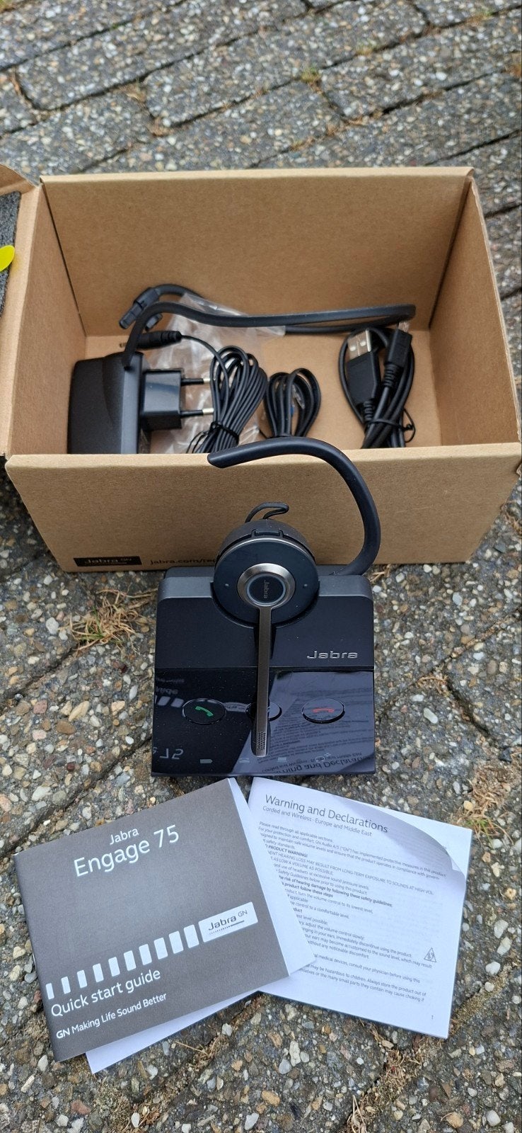 Jabra Engage 75 Professionele Draadloze Headset, Ophalen, Zo goed als nieuw