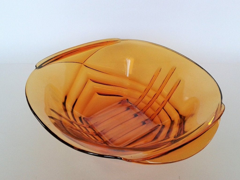 Schaal Stölzle Hermanova Hut Persglas Art Deco, Ophalen of Verzenden