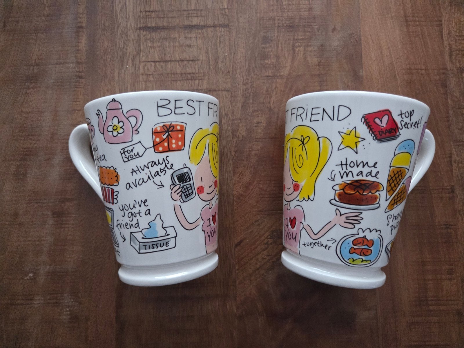 Blond amsterdam mok bff, Ophalen, Zo goed als nieuw, Aardewerk, Kop(pen) en/of Schotel(s)