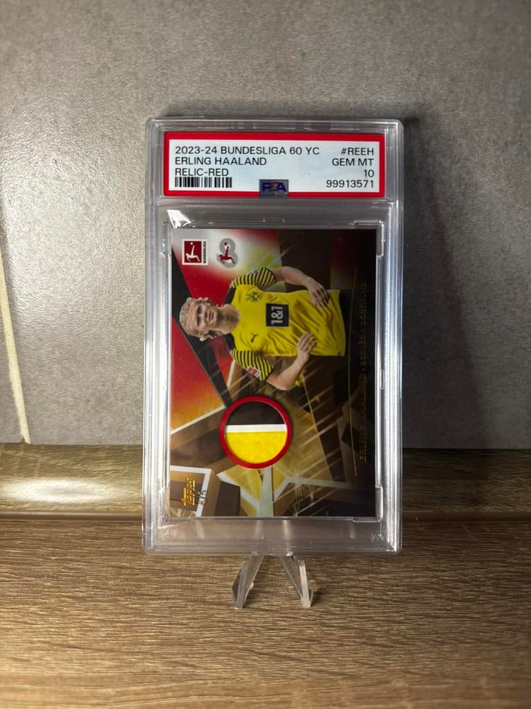 PSA 10 HAALAND /5 MATCH WORN PATCH ( POP 2 ), Ophalen of Verzenden, Nieuw, Plaatje