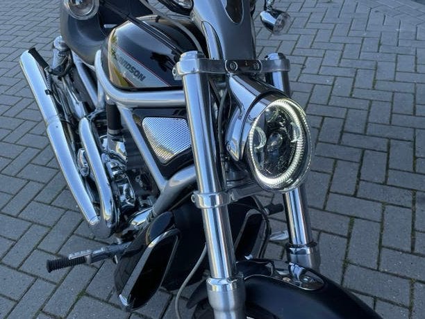 Harley V-Rod Night-Rod Muscle Angel Eye LED Koplamp Chroom!, Motoren, Onderdelen | Harley-Davidson, Ophalen of Verzenden, Gebruikt