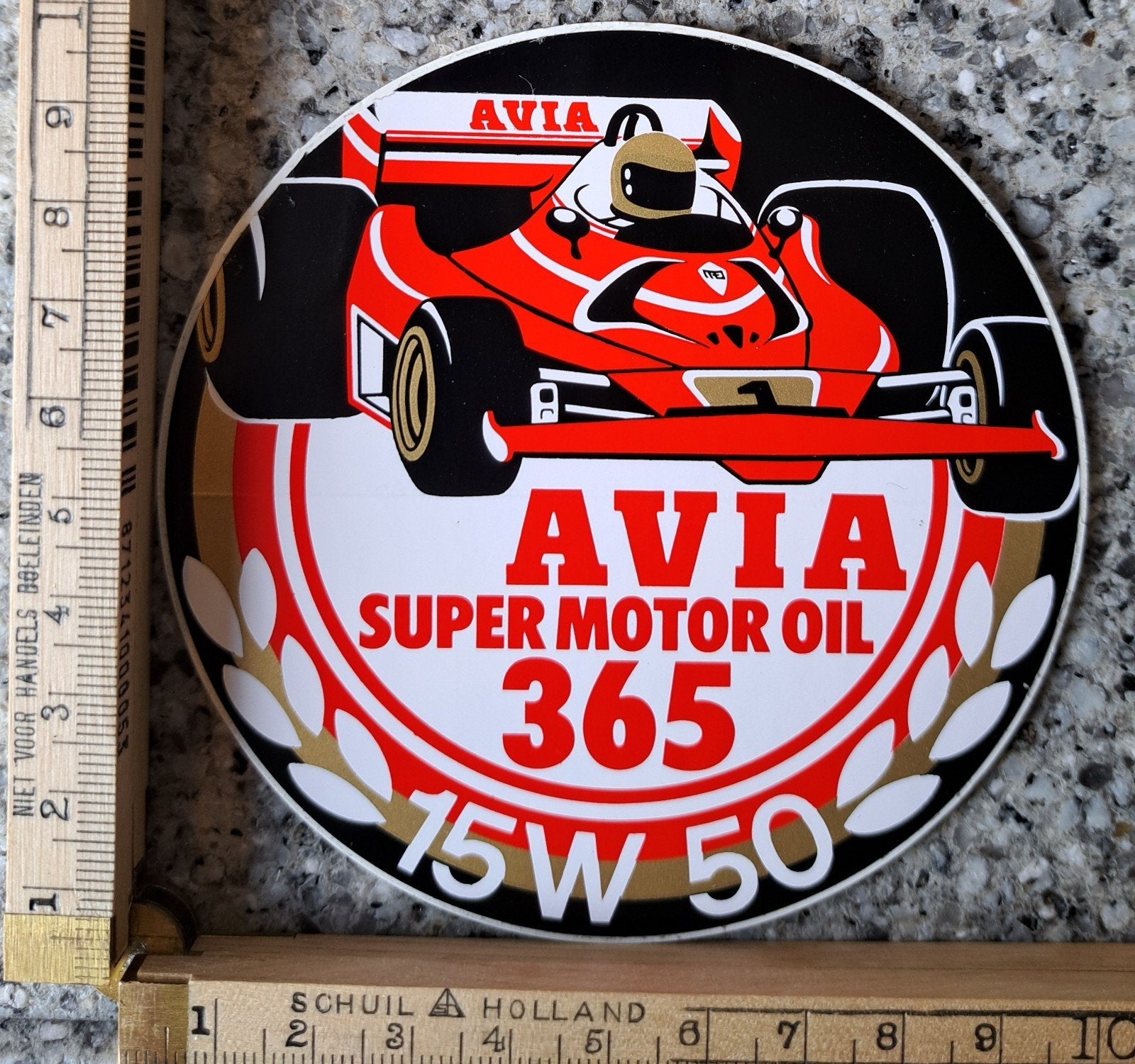 Vintage sticker AVIA super oil formule 1 autorace autosport, Ophalen of Verzenden, Zo goed als nieuw