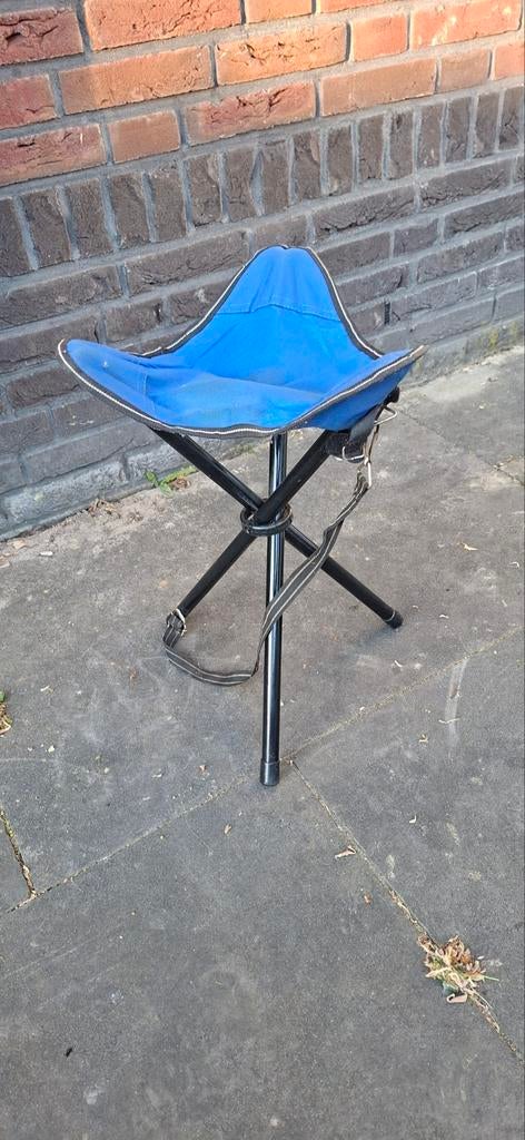 Compacte blauwe vissers stoel, Caravans en Kamperen, Ophalen of Verzenden, Gebruikt, Campingstoel